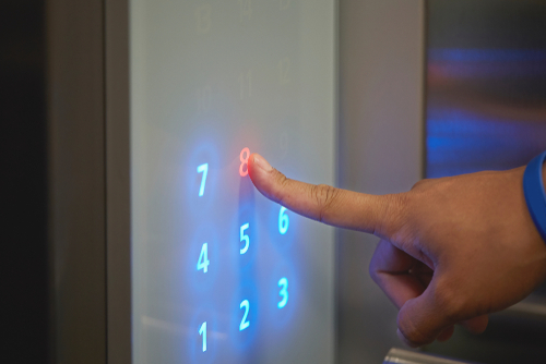 buttons on lift
